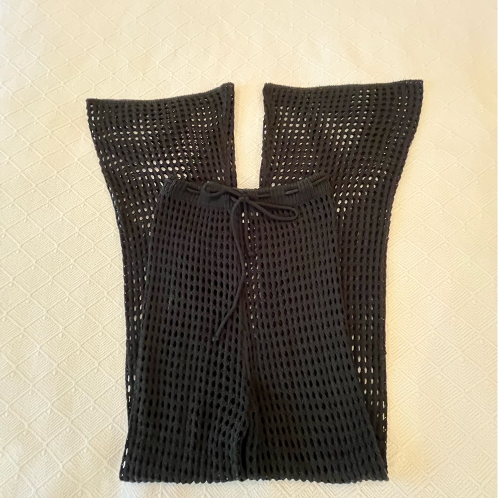 Superdown Black Crochet Pants